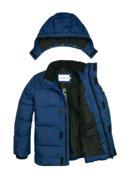 Jaqueta Calvin Klein Jeans Infantil PUFFER Azul Marinho