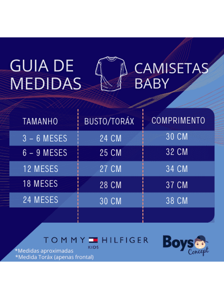 Camiseta Tommy Hilfiger Baby Azul Marinho Fun Logo