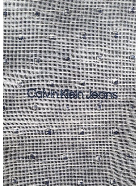 Camisa Calvin Klein Infantil Manga Longa Maquinetada Azul