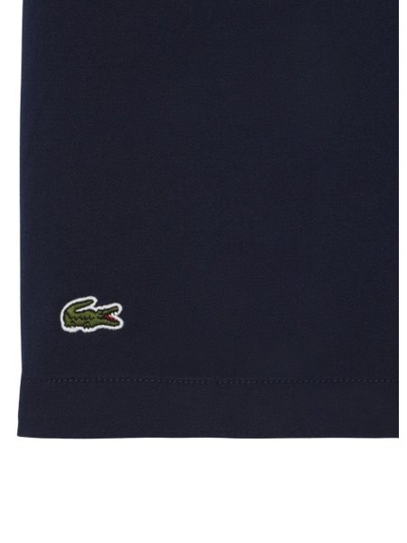 Bermuda Lacoste Infantil em Gabardine de Algodão com Stretch Marinho