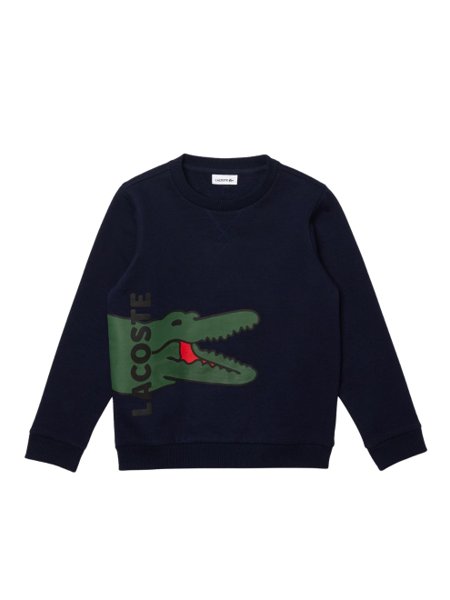 Moletom Lacoste Infantil Marinho Estampa