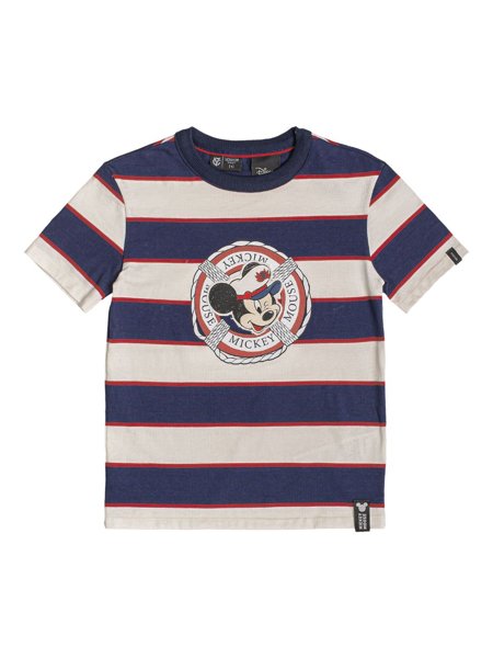 Camiseta Youccie MICKEY MOUSE Listras Off/Verm/Azul Boys Concept