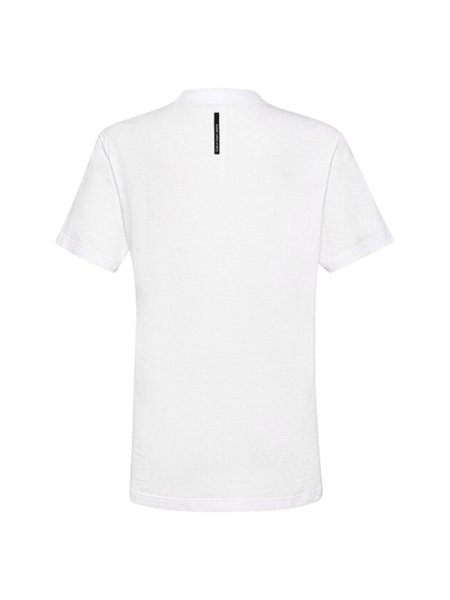 Camiseta Calvin Klein Jeans Infantil Logo Crop Branca