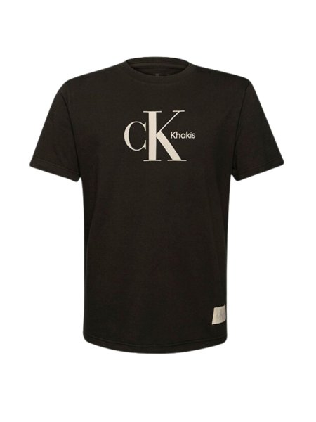 Camiseta Calvin Klein Jeans Infantil cK Khakis Militar