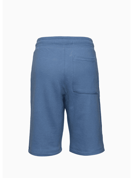 Bermuda Calvin Klein Jeans Infantil Moletom Azul Logo Básico