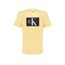 Camiseta Calvin Klein Jeans Infantil Amarela CK Quadro Petroleo