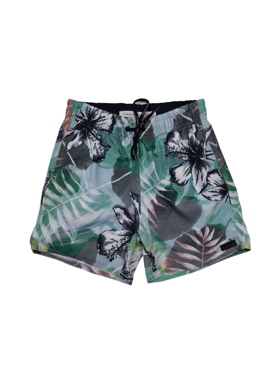 Shorts Calvin Klein Infantil Água e Passeio Floral Maui Azul