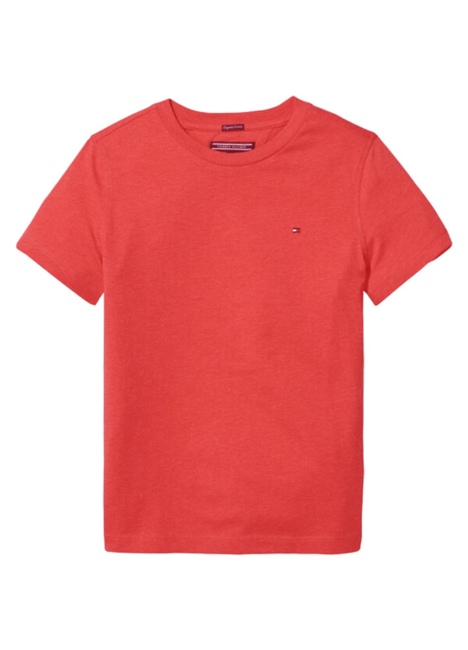 Camiseta Tommy Hilfiger Infantil Algodão Orgânico  Apple Red Heather