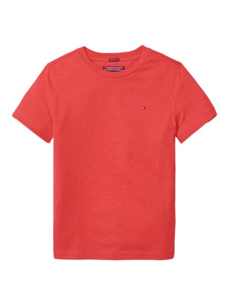 Camiseta Tommy Hilfiger Infantil Algodão Orgânico  Apple Red Heather