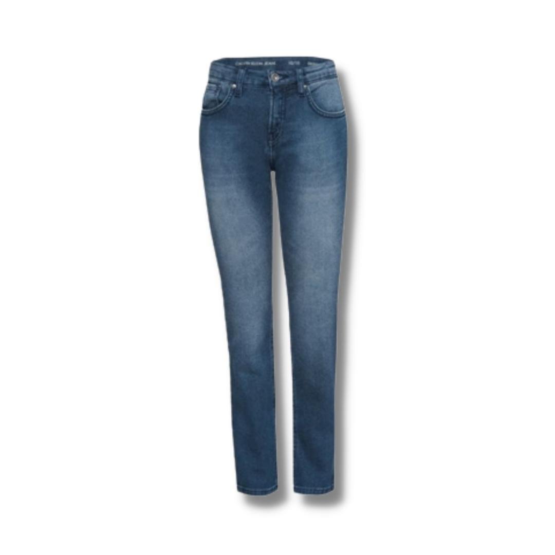 Calça Jeans Calvin Klein Infantil Five Pockets Skinny Marin