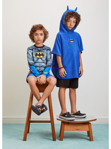 Camiseta Youccie Infantil Manga Longa SunProtect 50+ Batman Azul