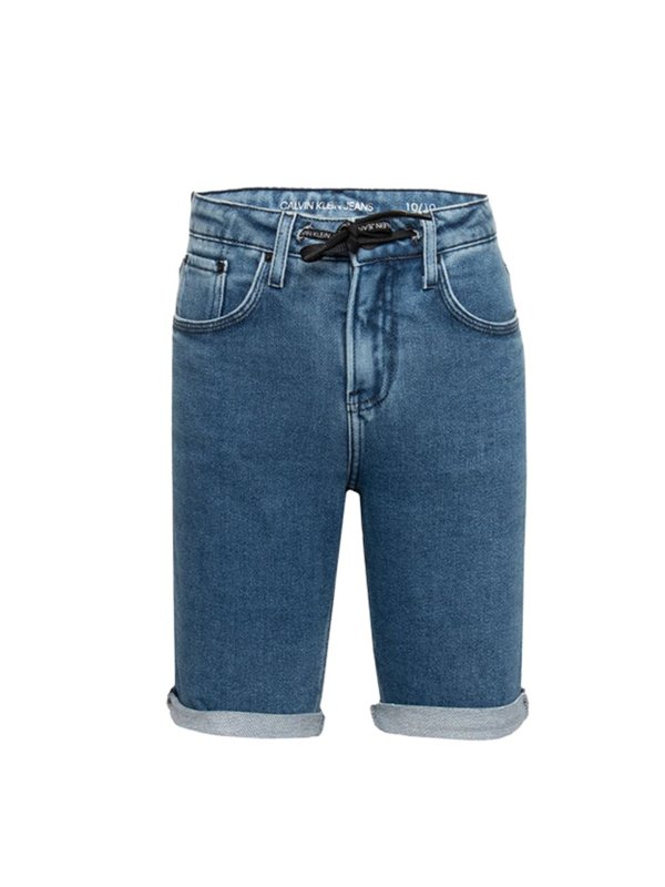 Bermuda Calvin Klein Infantil Moletom/Jeans Azul Claro Boys Concept