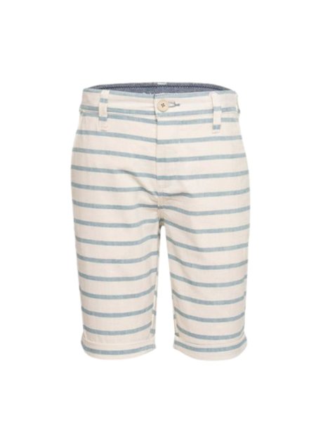Bermuda Calvin Klein Jeans Infantil Listras Off-white