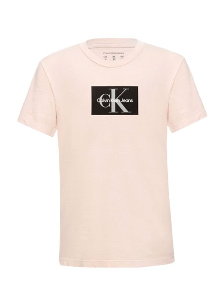 Camiseta Calvin Klein Jeans Infantil CK Quadro-Preto Rosa