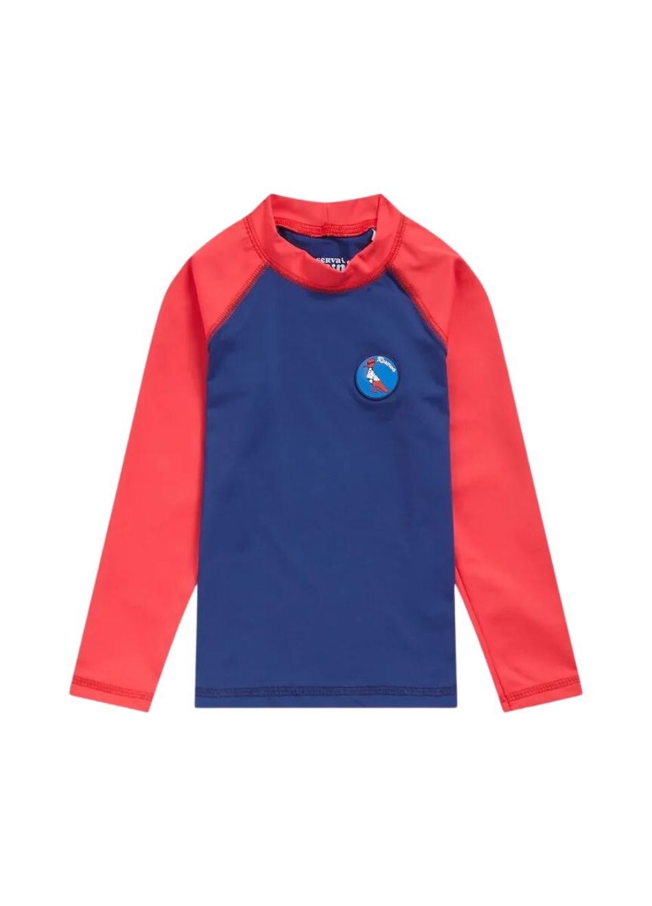 Camiseta Reserva Mini Infantil Manga Longa SunProtect 50+ Azul/Vermelho