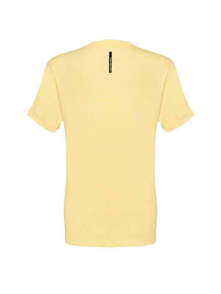 Camiseta Calvin Klein Jeans Infantil Logo Retângulo Peito Amarela