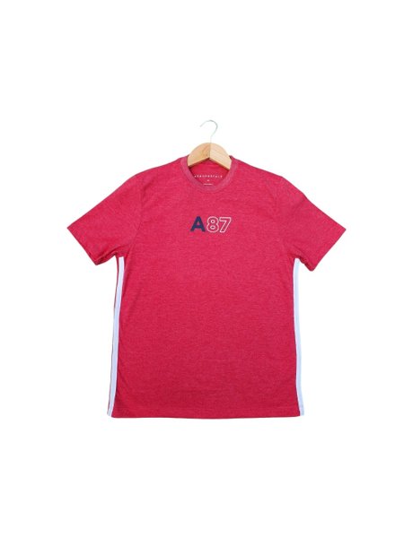 Camiseta Aeropostale Teen A87 Silk Vermelho Mescla