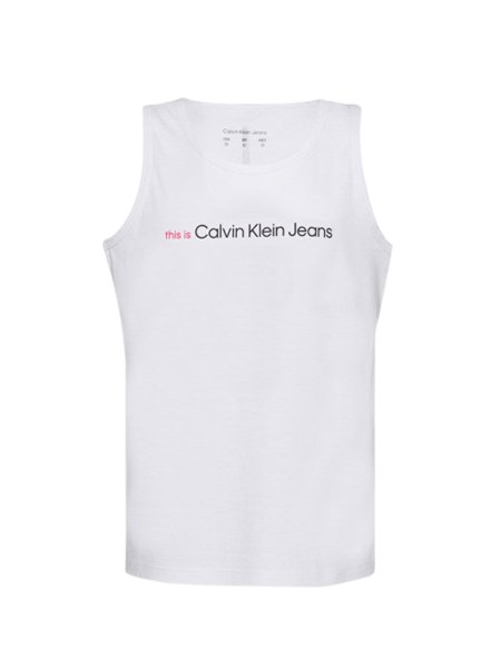 Camiseta Regata Calvin Klein Infantil This Is CK Branca