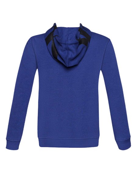 Blusa Moletom Calvin Klein Jeans Infantil CK Capuz Azul Carbono