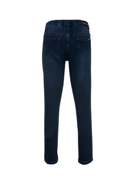 Calça Jeans Calvin Klein Infantil Five Pockets Skinny Azul Escuro