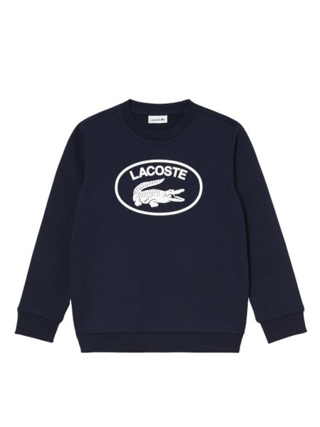 Moletom Lacoste Infantil Marinho "Estampa Branca"