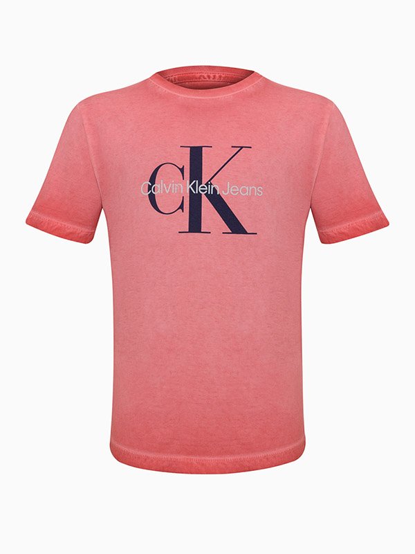 Camiseta Calvin Klein Jeans Infantil CK Vermelho Tinto