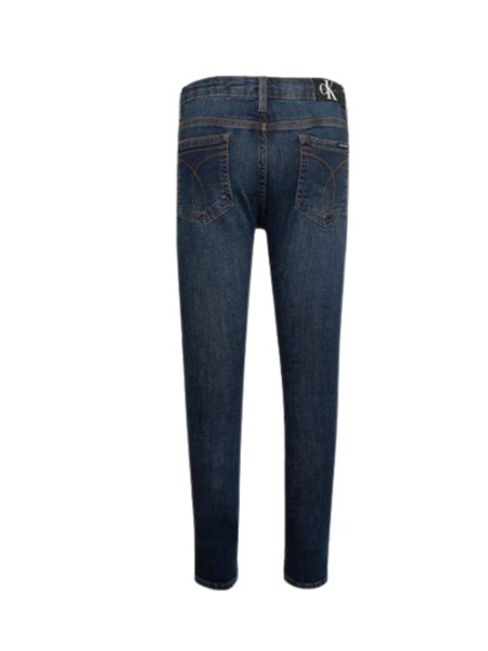 Calça Jeans Calvin Klein Infantil Five Pockets Super Skinny Azul Médio