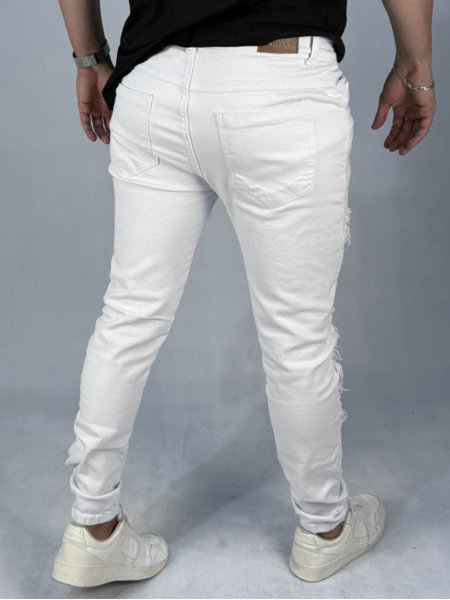 Calça Jeans Branca Masculina Rasgado Calca Jeans Masculina Branca