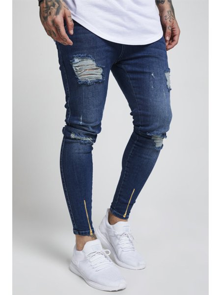 Calça Jeans Skinny Ziper Azul