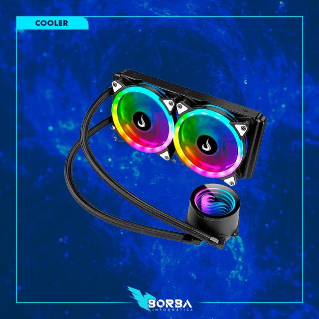 Water Cooler Gamer Rise Mode, ARGB, Intel E AMD, 240mm,