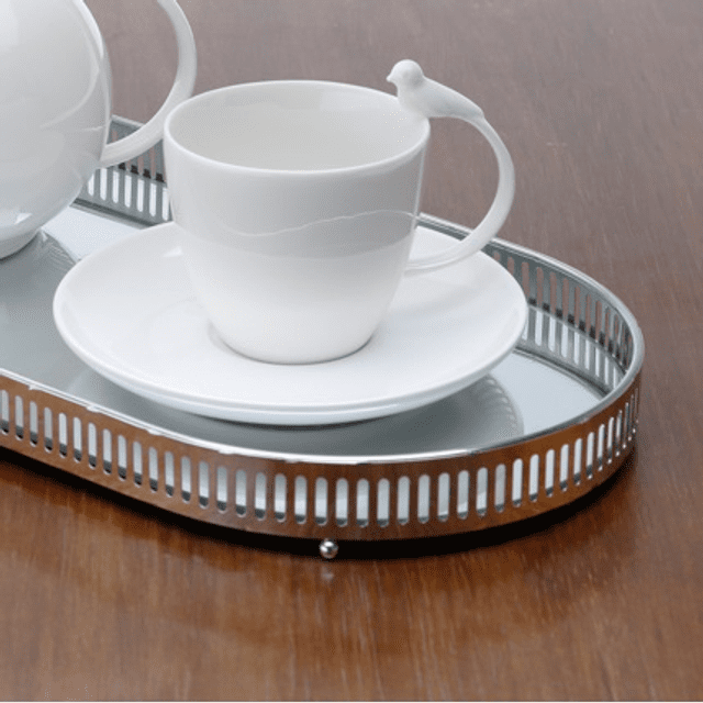 Jogo Xicaras Porcelana De Chá Com Pires Havan Casa 12 Peças - Diamante  Branco