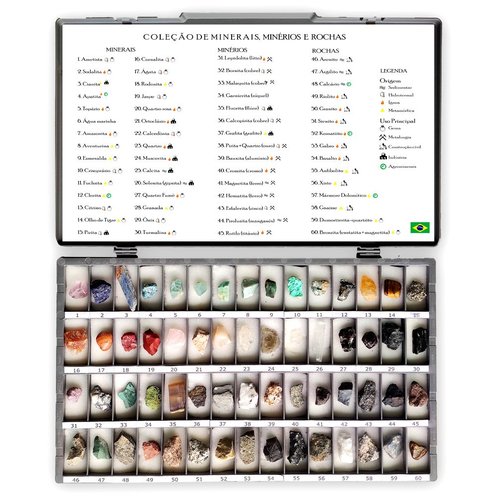 Coleção Pedras Preciosas | Caixa com 60 peças | Core Case