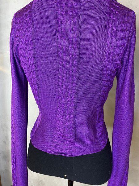 Blusa Cropped Tricot Com Torção Violeta Magnífico Charry