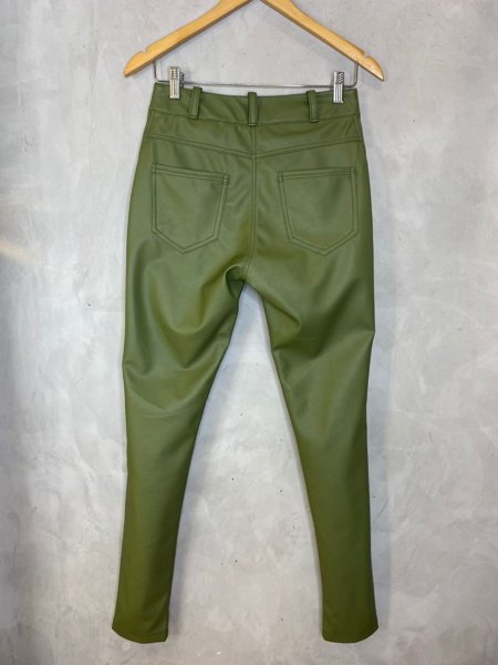 Calça Courino Alessandra Verde Militar