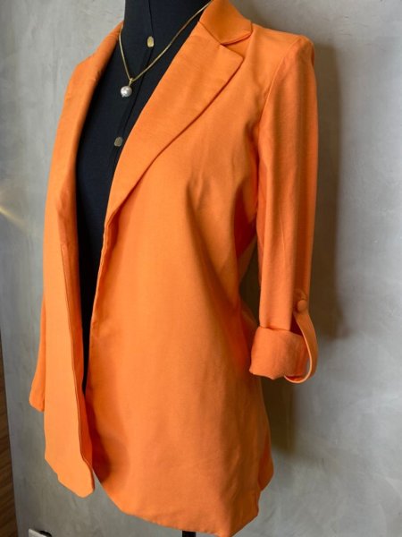 Conjunto Blazer Top E Saia Laranja Sly Wear