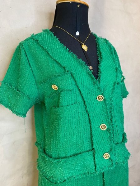 Conjunto Tweed Verde