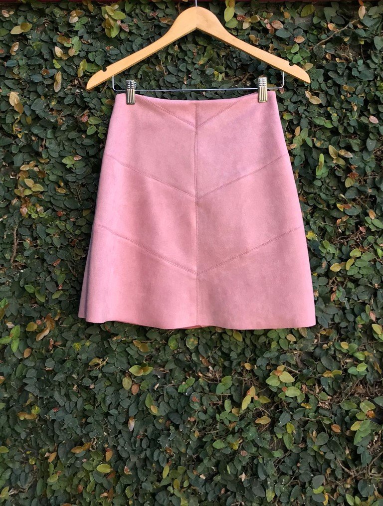 Saia online suede rosa