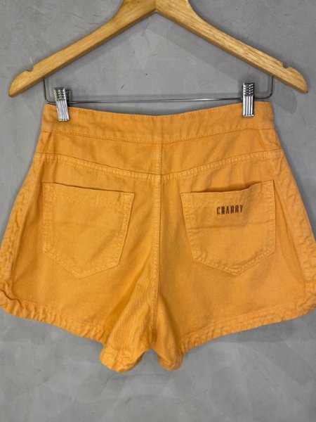 Short Jeans Com Bolso Frontal Orange Charry