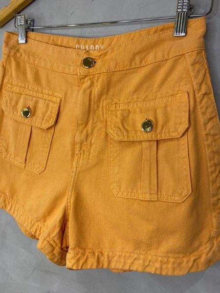 Short Jeans Com Bolso Frontal Orange Charry