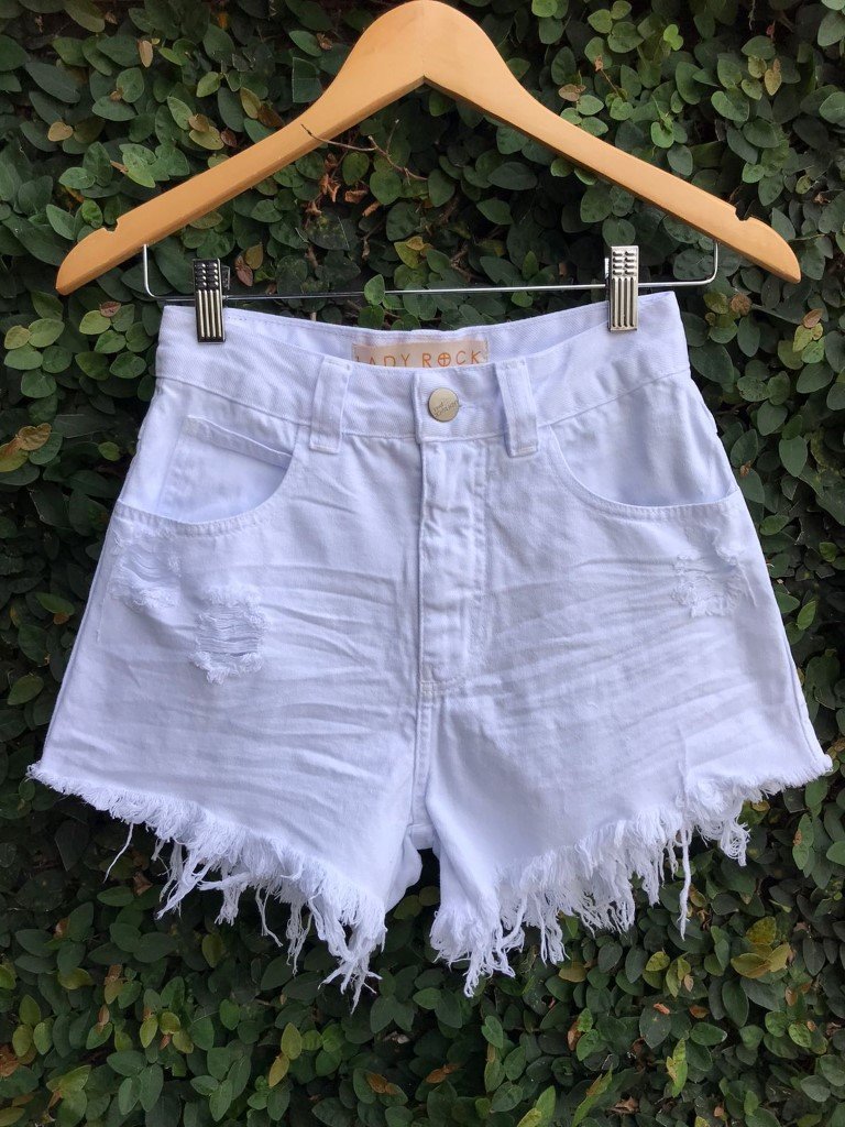 Calção jeans deals branco