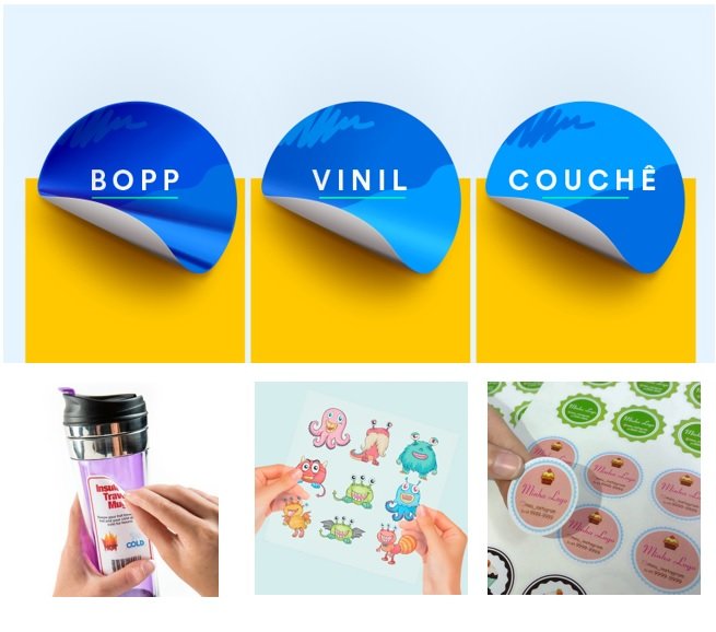 Qual a diferença entre os tipos de adesivos, Vinil Adesivo / Bopp ...