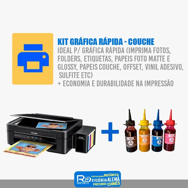 KIT GRÁFICA RÁPIDA - COUCHE - Impressora Multifuncional A4 Com tinta Couche  | R2 Imports