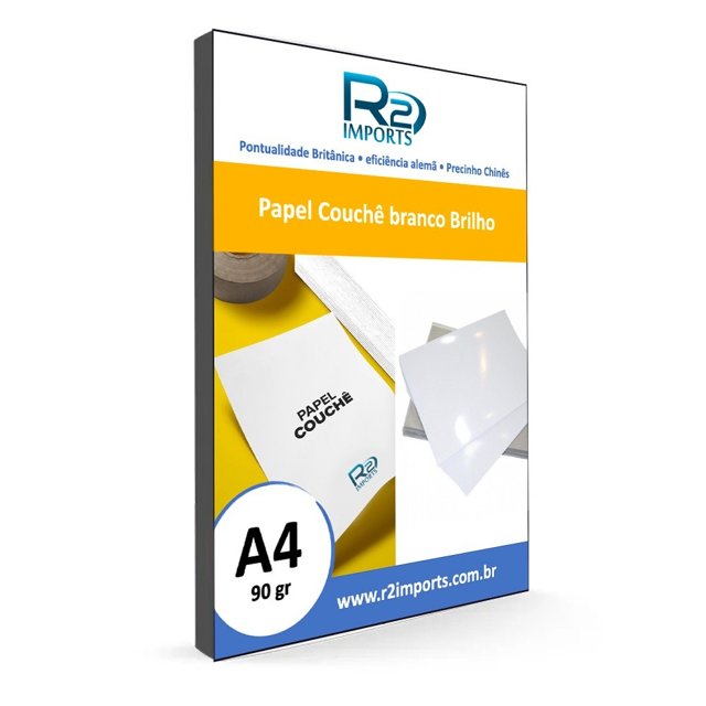 Papel Couche 90gr A4 Brilho R2 Imports 7920