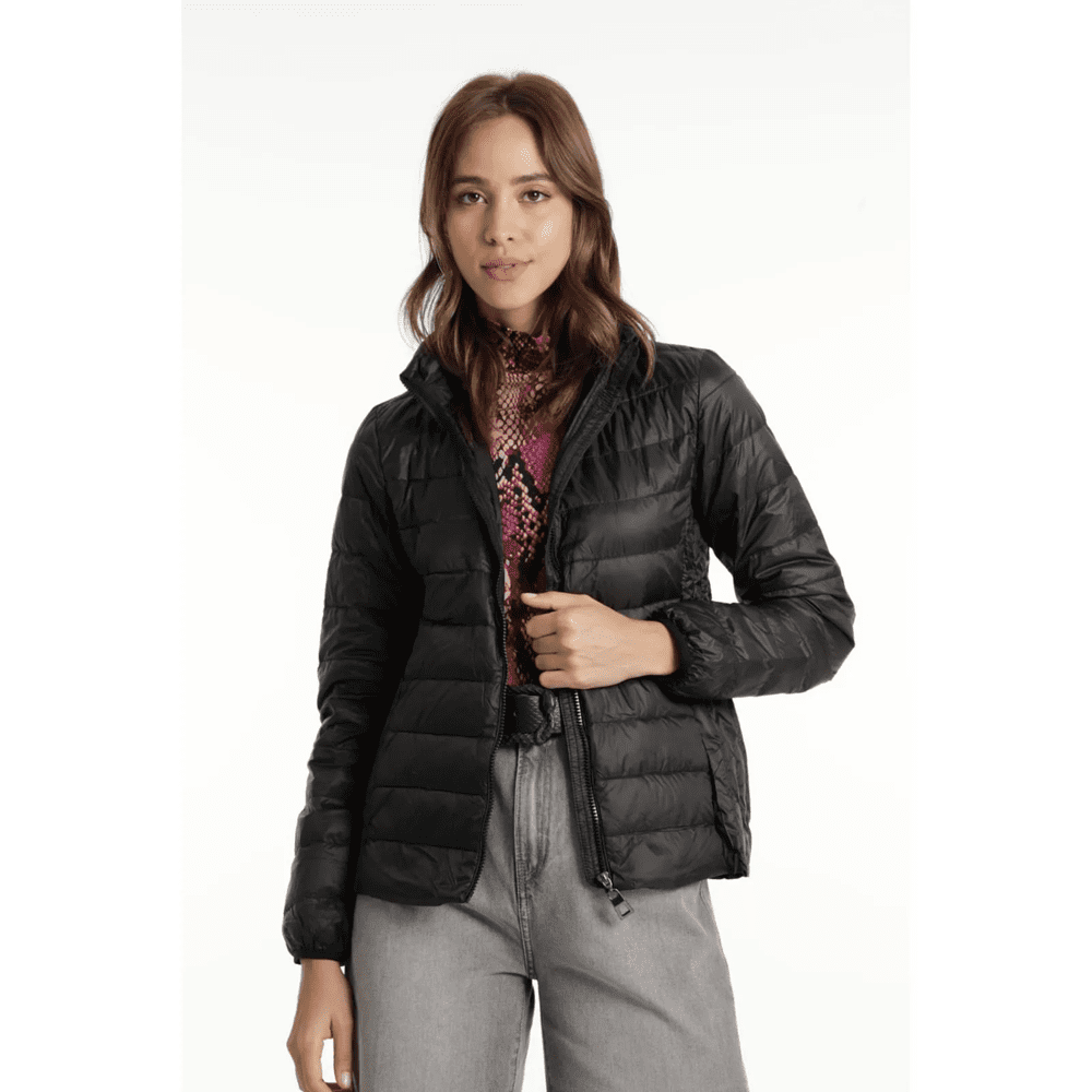 Jaqueta com pena de ganso 2025