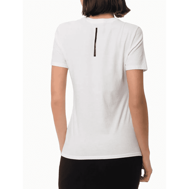 Camiseta Calvin Klein Jeans Palito Horizontal Feminina Branco