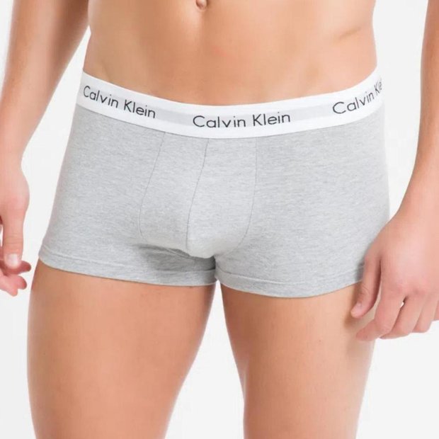 Kit 3 Cuecas Calvin Klein Low Rise Trunk Cotton Multi Cores