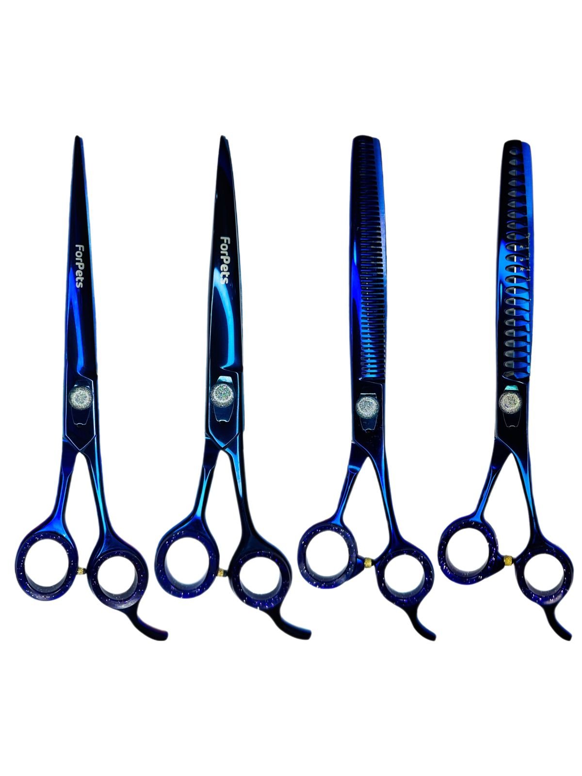 Kit Tesoura 8'' Azul Forpets For Pets Pro