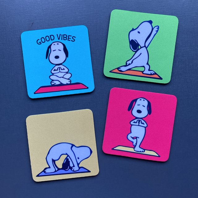 Porta Copos Snoopy Yoga (4unid)