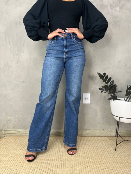 Calça Jeans Feminina Wide Leg Super Alta Lez a Lez Gabys Brand