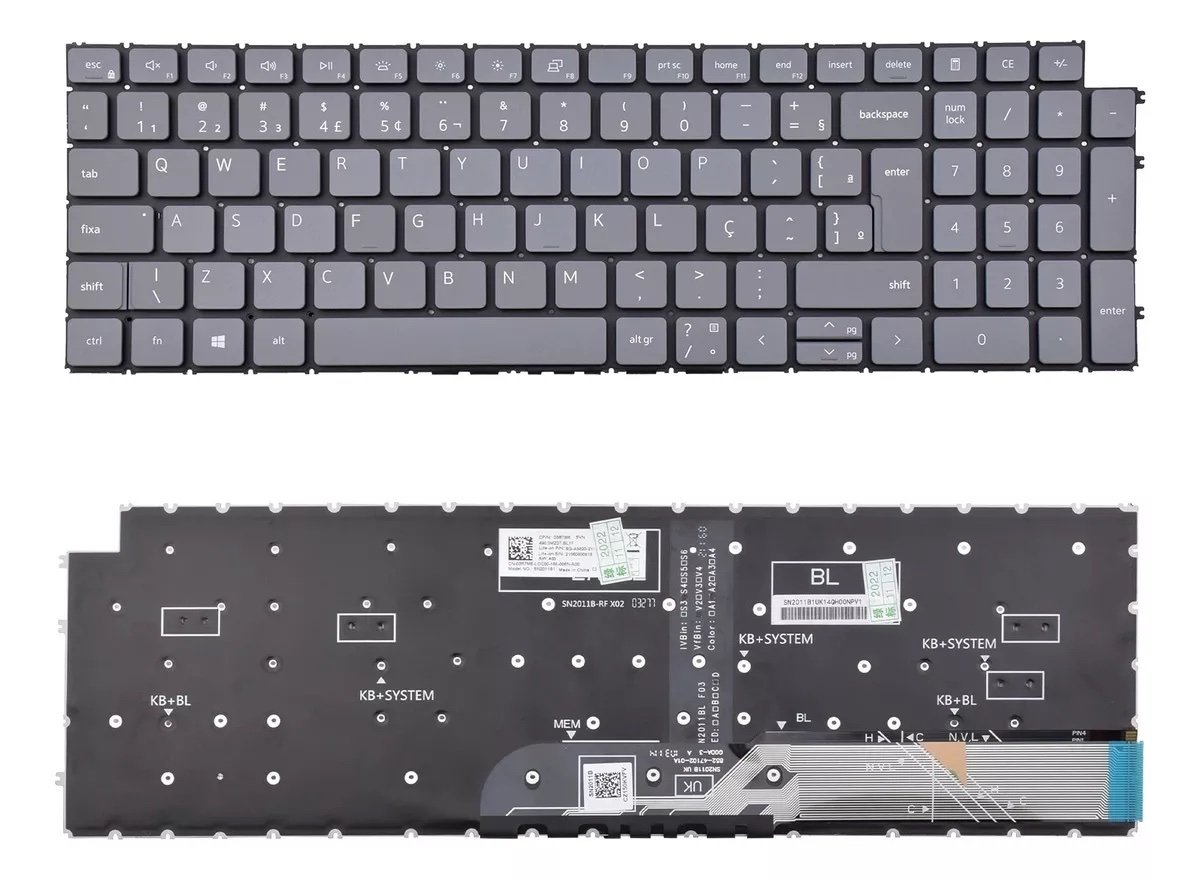 Teclado para Dell Vostro 15 3510 3515 3520 3525 5510 5515 P106F